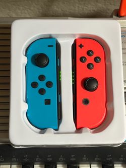 Nintendo Switch compatible Joy-Con Controllers Neon Blue Red