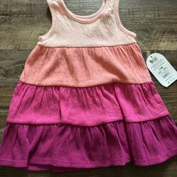 Wonder Nation Tiered Colorblock 12m Toddler Girl Dress 