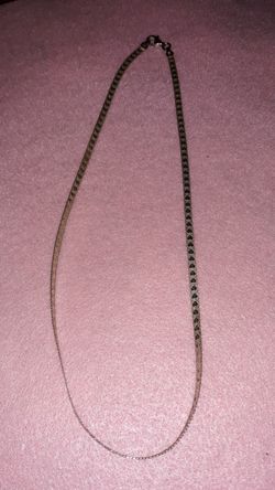 1/8" wide Heart Sterling silver necklace 18"