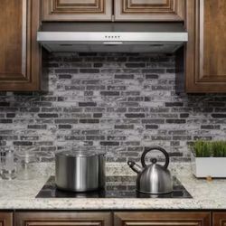 36 in. 58 CFM Convertible Under Cabinet Range Hood in Brushed Stainless Steel with 2 Carbon Filters