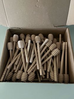 Wooden Honey Dipper Sticks, New!