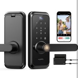 Brand New-WiFi Video Smart Lock with Camera & Handle 