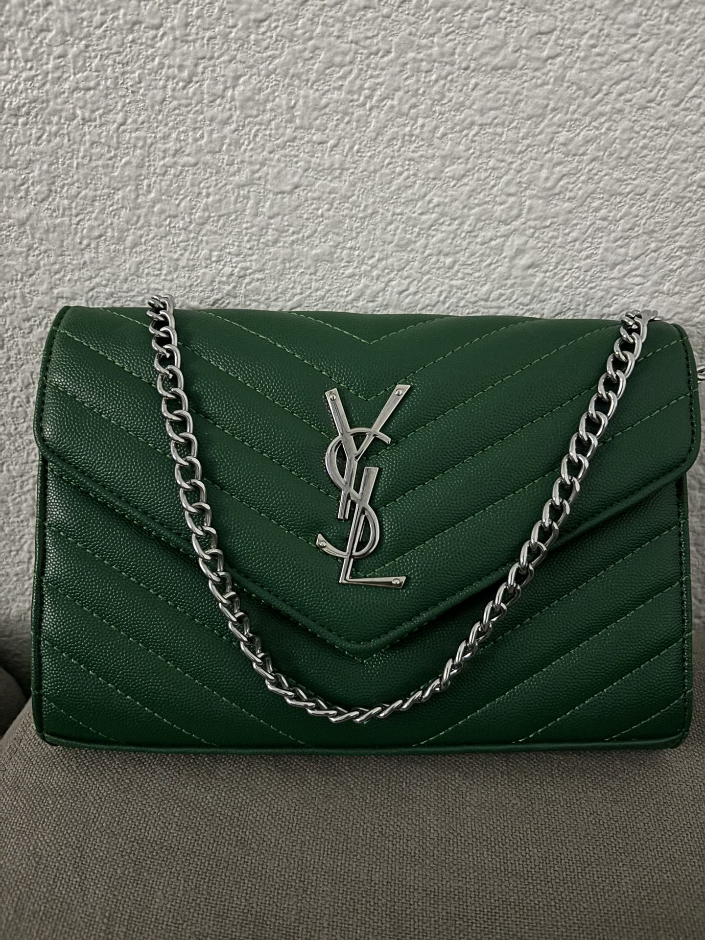 YSL Purse, Emerald Green, Size - M