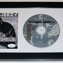 YOUNG JEEZY RAPPER STAR SIGNED AUTOGRAPHED THE INSPIRATION CD FRAMED JSA COA WOW