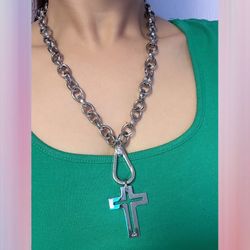 Dolce & Gabbana Cross Pendant Chain Necklace ( Men/Women)