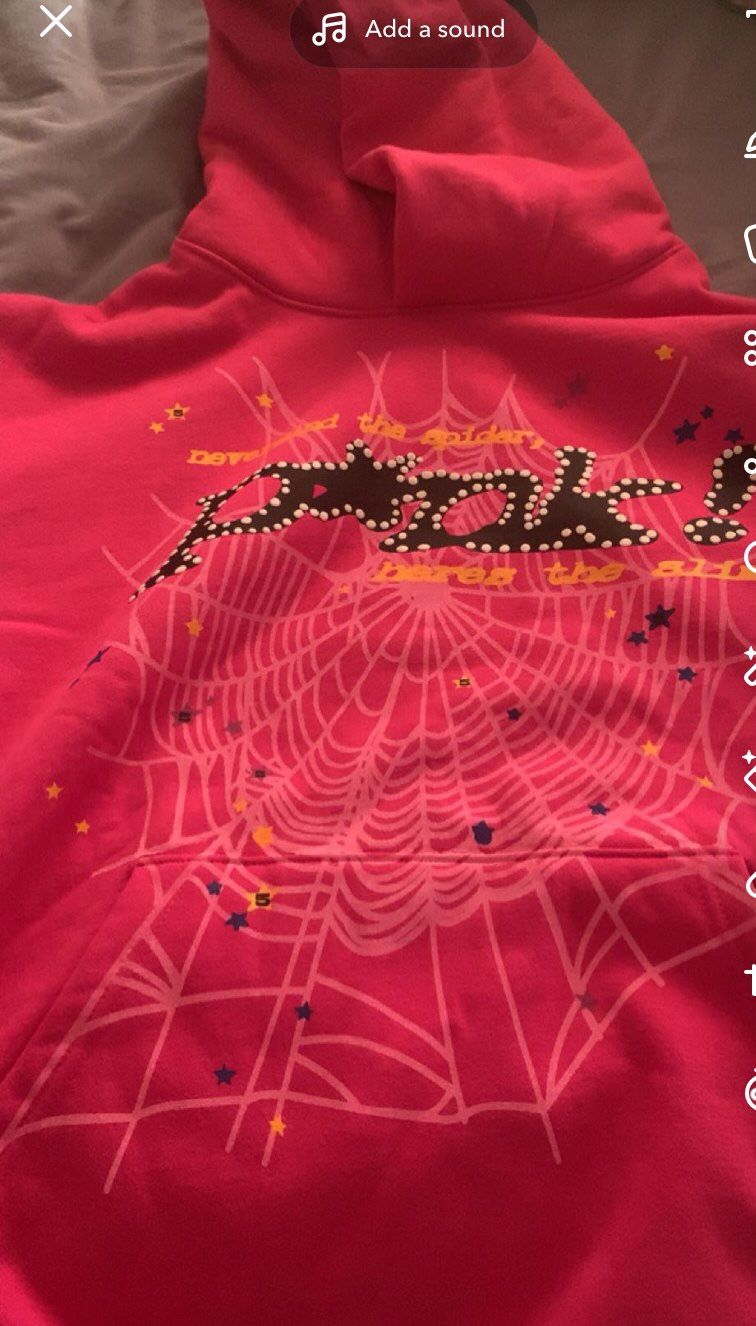 pink spider hoodie