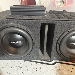 Skar sub box 10 inch, amp