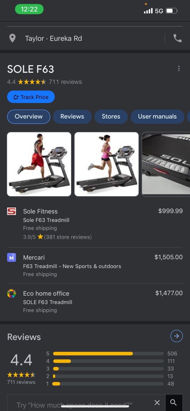 Solo F63 Treadmill  An many more Treadmill Check out my pictures.