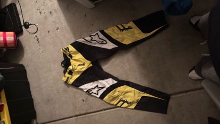 Alpinestars Motocross Pants Yellow Black White