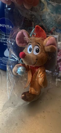 Japan Tokyo Disney Store Jack Plush Toy Keychain Blue Pearl Cinderella
