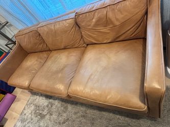 Leather Couch West Elm