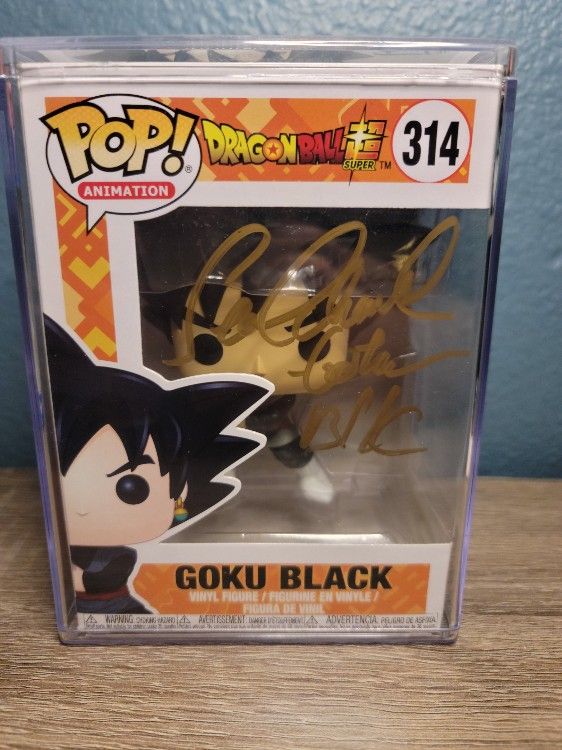 Funko Pop Dragon Ball Z Signed Goku Black Sean Schemmel