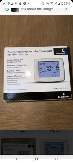 White Rogers Emerson thermostat