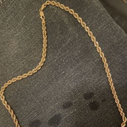 14kt Gold Hollow Rope Chain 