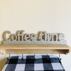 Coffee ☕️ Mug Shelf With Hooks