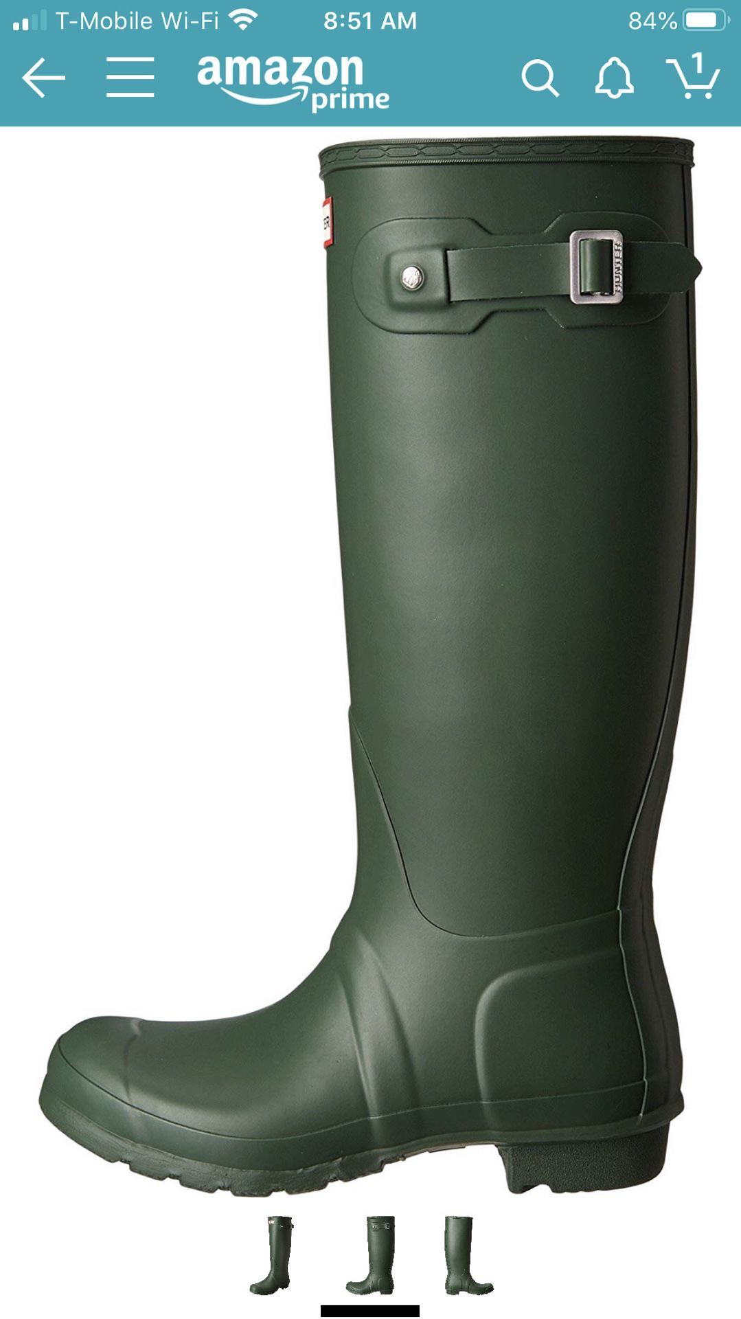 Hunter Women's Original Tall Rain Boots - Hunter Green Matte Size 9