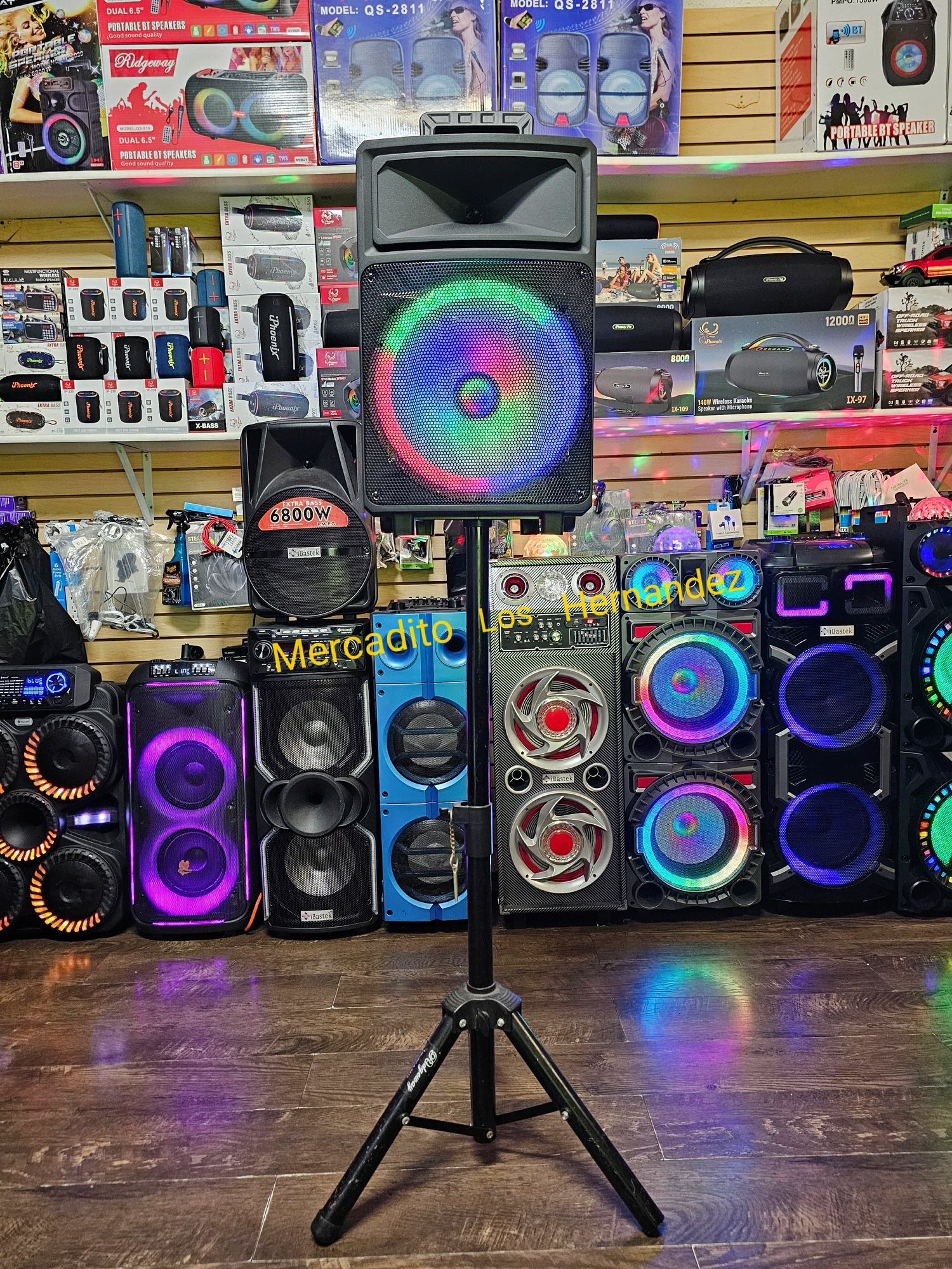 Karaoke Party Bluetooth Speaker 12" Woofer LED Lights,All Products : American Fashion Style Bags On Sale