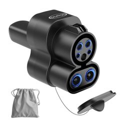 CCS & J1772 to Tesla Adapter, CCS1 to Nacs Adapter, Only Fit for Tesla Model Y 3 S X 2 in 1 250KW/80A DC/AC Fast Supercharger Compatible Level 1 2 3 C