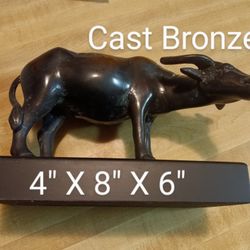 #100... Cast Bronze Water Buffalo