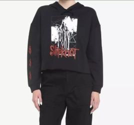 Slipknot Black Crop Pullover Hoodie