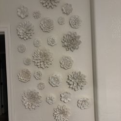 Porcelain Flower Wall Art