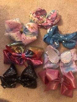 Lot of large Jojo Siwa bows New girls unicorn