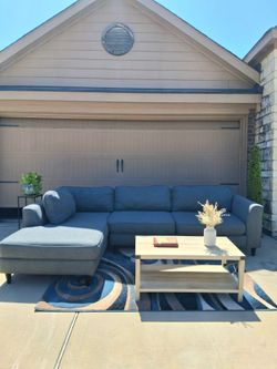 Large Gray Sectional Couch- Free Delivery
