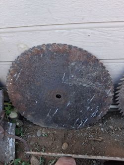 Vintage large circular saw blades