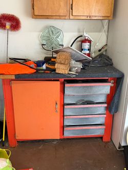 Metal Workbench with Drawers and Cabinet tool box gear
