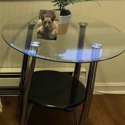 Glass Side Table 