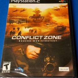 Conflict Zone PS2 Game Modern War Strategy Sony PlayStation 2 NEW Military RTS
