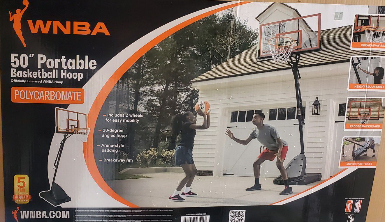 WNBA 50inc Portable  Basketball Hoop