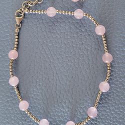 Rose Quartz Anklet