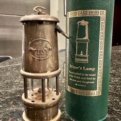 Vintage Brass Welsh Coal Miner’s Lamp NEW IN BOX