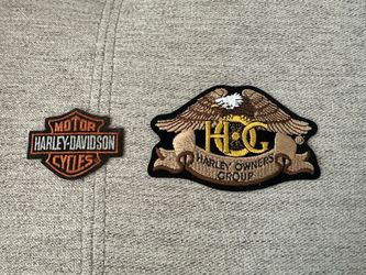 Lot Of 2 Harley-Davidson Motorcycle / Harley Owners Group Iron On Patches