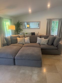 Luxurious Oversized Gray Sectional