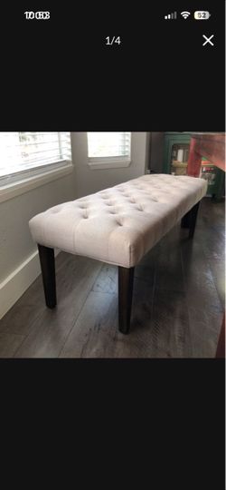 World market upholstered bench