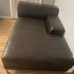 Leather Chaise Couch Sofa