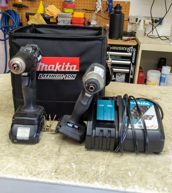 Makita Impact Driver, Drill, Charger And 1 Battery With Bag