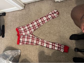 Kinnly Women’s Plaid Pajama Pants Size Small Red White Holiday Sleep Lounge Bottoms