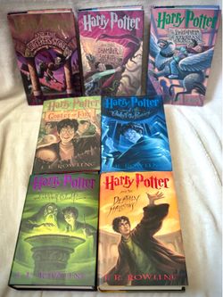 Harry Potter Complete Hardcover Book Set 1–7 Scholastic Editions w/ Dust Jackets