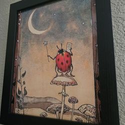Sweet Fantasy Artwork.   8x10 Custom Framed Print.   New, Never Used.