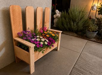 Custom bench style planter