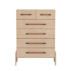 New Four Hands 6-Drawer Tall Dresser – $1,599 Retail – Yucca Oak - Open Box – Delivery Available