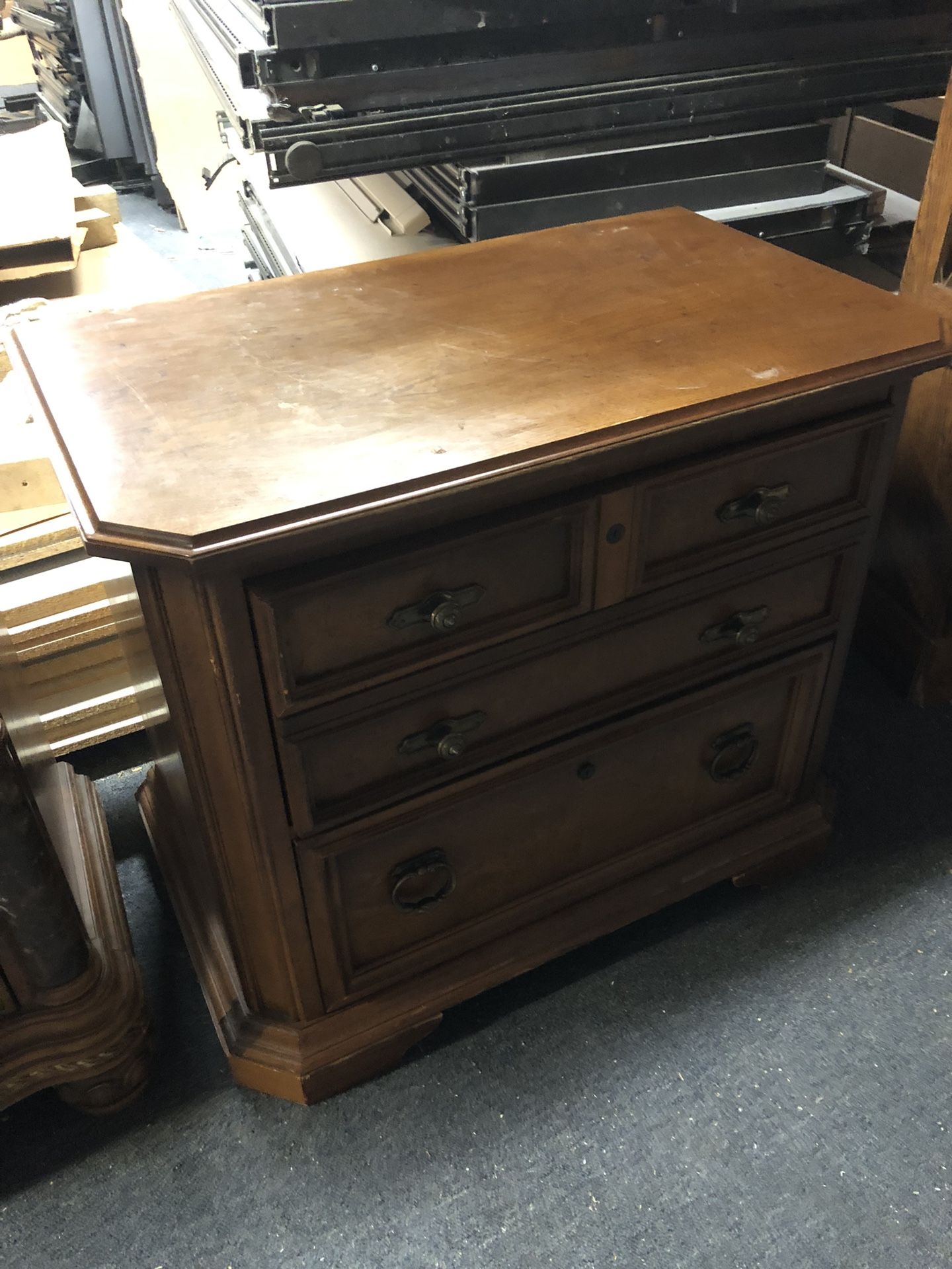 Stanly Made In USA Wood File Cabinet