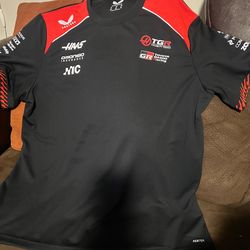 Official 2026 Haas F1 Team Set Up T-Shirt, designed by Castore men’s size 2XL