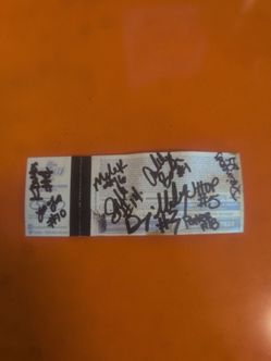 Autographed Seattle mist stub from the May 13, 2016 game where the Seattle Mist played their archrivals, the Chicago Bliss, at the ShoWare