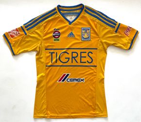 TIGRES UANL ADIDAS GOLD HOME JERSEY w/ Full Color Logos