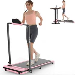 ANCHEER Portable Folding Walking Pad 300lb, 7.5 MPH Under Desk Treadmill with Remote Control & LED Display,2 in 1 Walking Pad Treadmill for Home/Offic