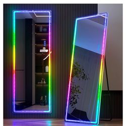Light up mirror + Stand up/hanging mirror